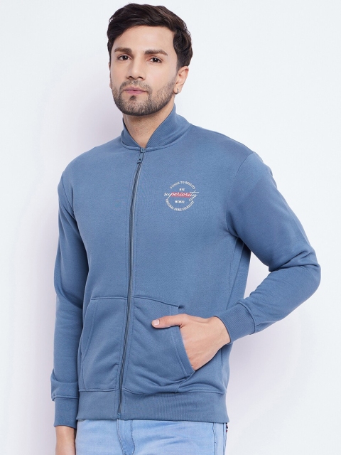 Duke Mock Collar Cotton Front-Open Sweatshirt - Image 4