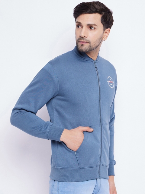 Duke Mock Collar Cotton Front-Open Sweatshirt - Image 3