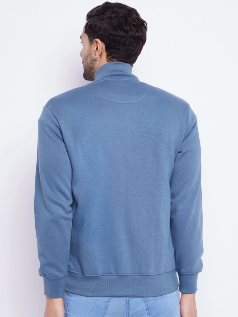 Duke Mock Collar Cotton Front-Open Sweatshirt - Image 5