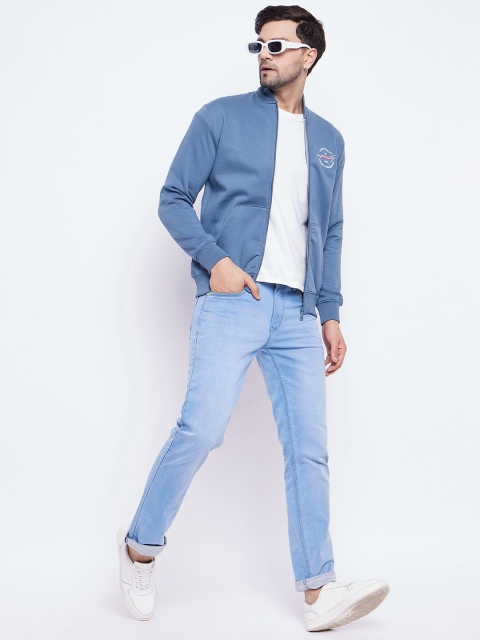 Duke Mock Collar Cotton Front-Open Sweatshirt - Image 6
