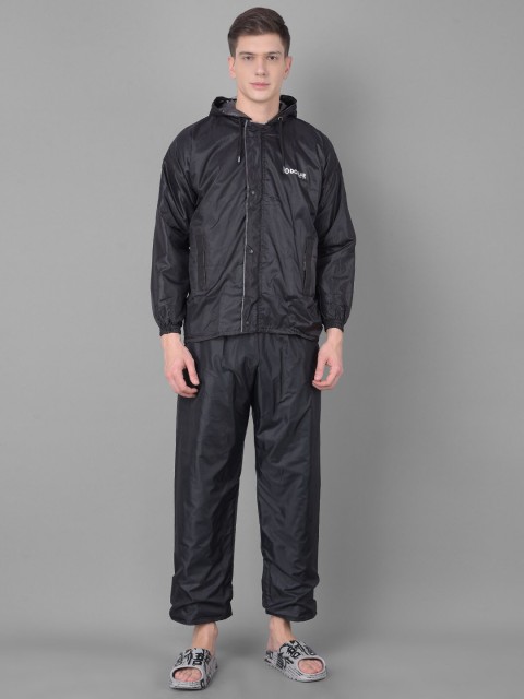 Dollar Long Sleeves Adjustable Hood Rain Jacket