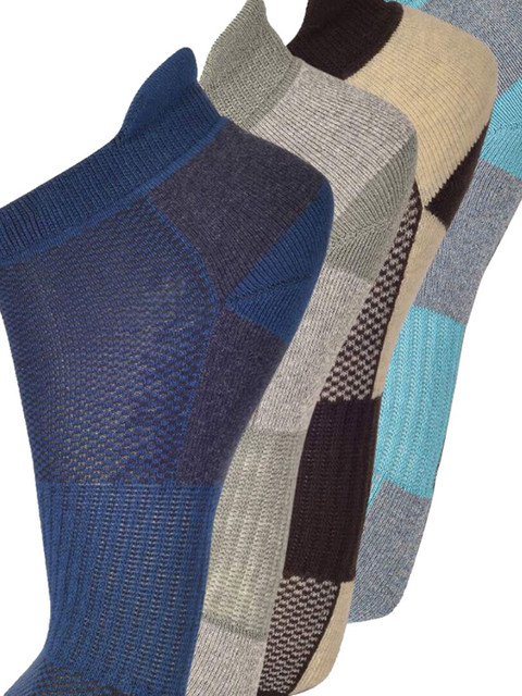 FRENCHIE Men Pack Of 4 Assorted Ankle-Length Socks - Image 6