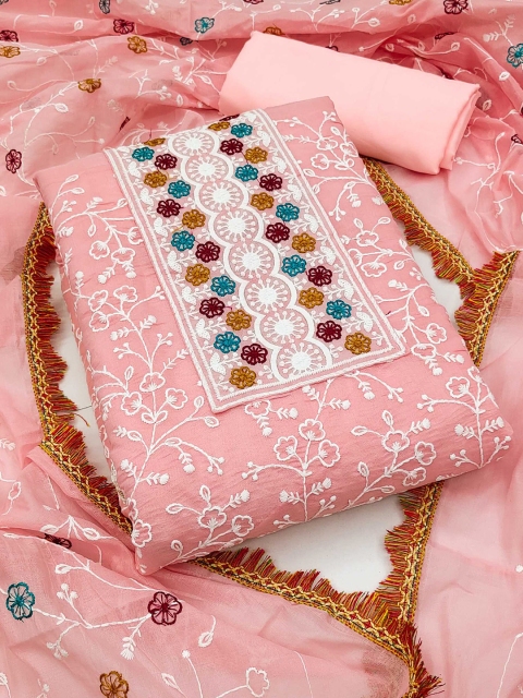 Panzora Ethnic Motifs Embroidered Unstitched Dress Material