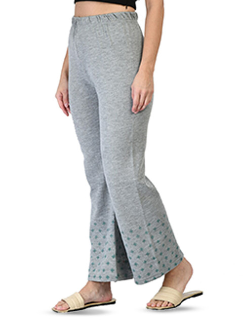 BAESD Geometric Printed Knitted Wool Palazzos - Image 2