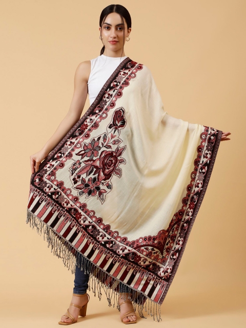 Moda Chales Floral Woven Design Shawl