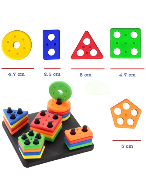 OPINA Kids Geometric Shape Sorter & Stacker Toy - Image 7