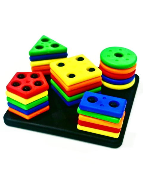 OPINA Kids Geometric Shape Sorter & Stacker Toy - Image 4