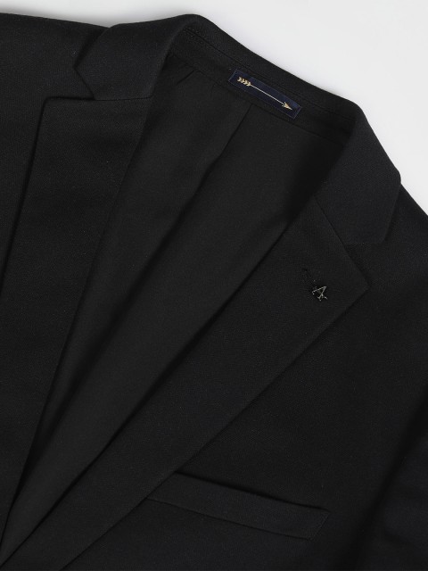 Arrow Notched Lapel Long Sleeves Slim-Fit Single Breasted Blazer - Image 2