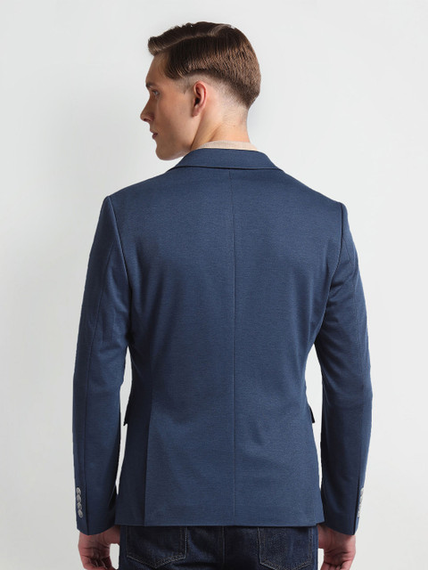 Arrow Men Slim-Fit Notched Lapel Long Sleeves Single Breasted Blazer - Image 4