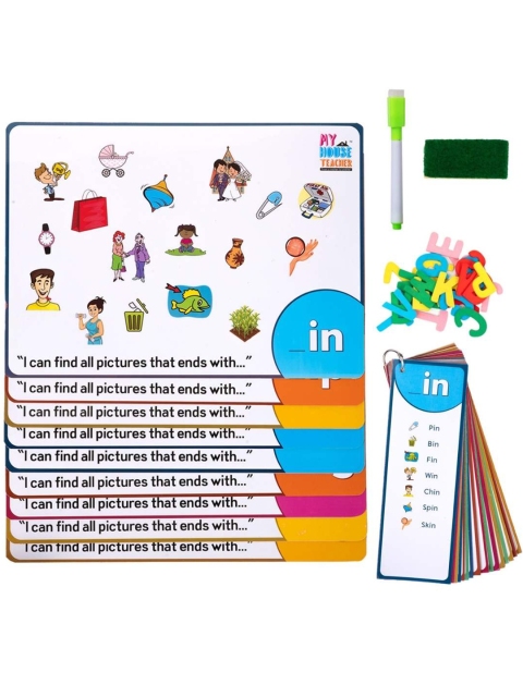 My House Teacher 18-Pcs Three Letter Words Reusable Ispy Mats - Image 3
