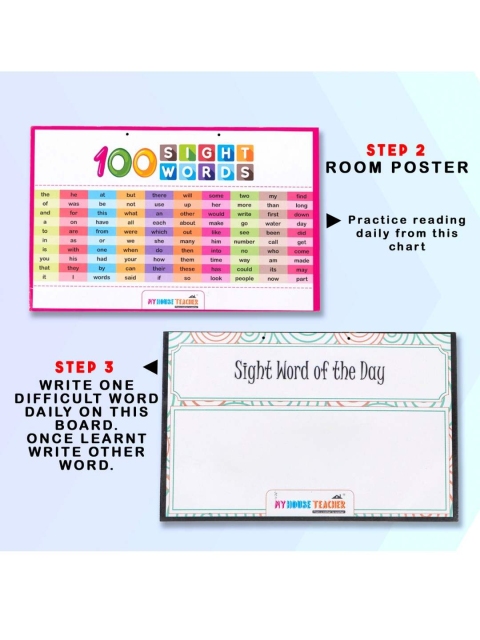 My House Teacher Kids 100 Sight Words Ispy Mats And Daily Activity Folder - Image 4