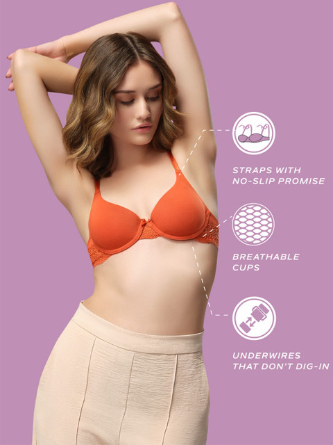 Van Heusen Floral Printed Full Coverage Cotton Lightly Padded Bra All Day Comfort - Image 7