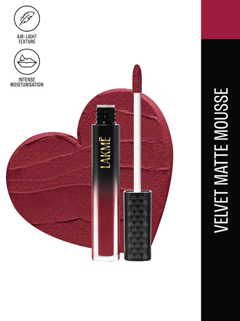 Lakme Xtraordin-airy Velvet Matte Lip Mousse With Cocoa Butter 4.6g - Love Me Red 106