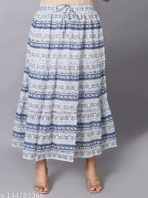 BAESD Floral Printed Flared Maxi Skirts