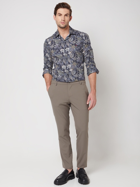 Mufti Floral Printed Cotton Slim Fit Opaque Casual Shirt - Image 5