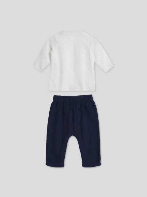 Somersault Boys Pure Cotton Kurta with Pyjamas - Image 3
