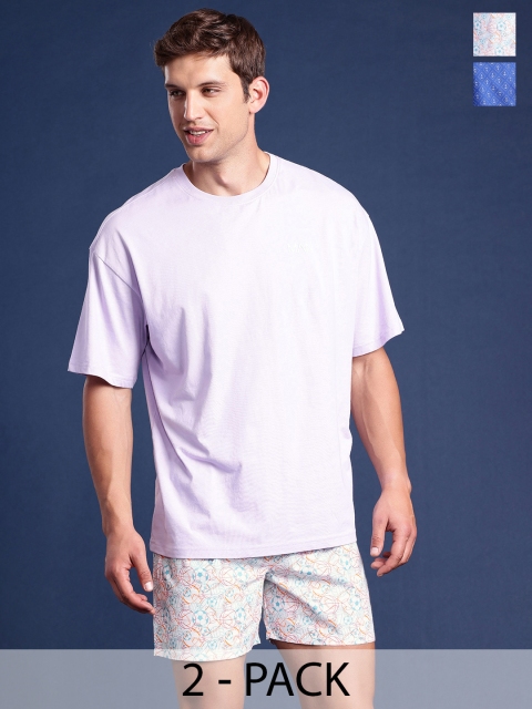 Mast & Harbour Men Pack of 2 Printed Assorted Pure Cotton Boxers M&H-KEN-MBOX- PRINT-02QL