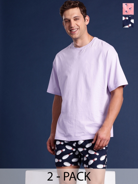 Mast & Harbour Men Pack of 2 Printed Pure Cotton Boxers