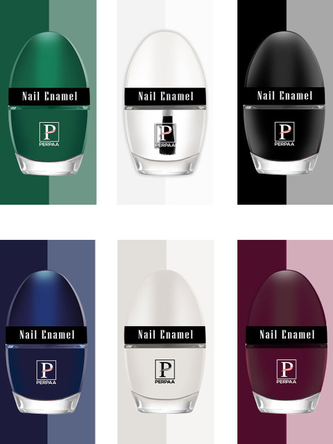 PERPAA Set Of 6 Tiny Glaze Long-Lasting Nail Enamel - 5ml Each