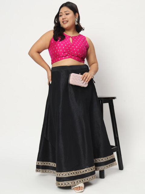 studio rasa Plus Size Block Printed Saree Blouse - Image 6