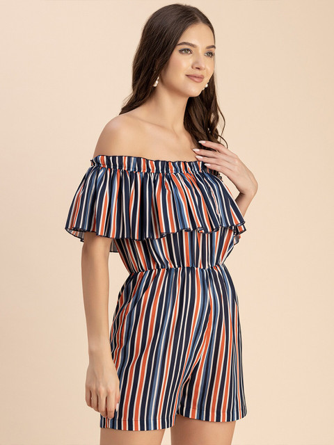 Moomaya Off-Shoulder Printed Jumpsuit - Image 3