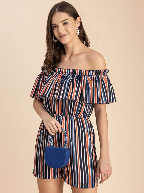 Moomaya Off-Shoulder Printed Jumpsuit - Image 7