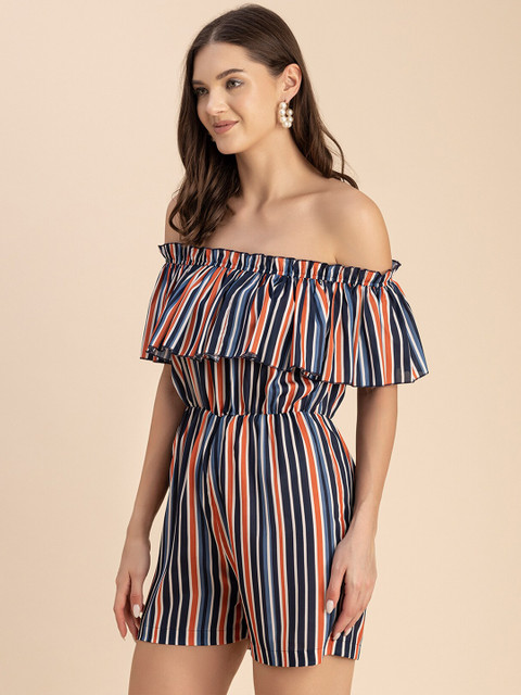 Moomaya Off-Shoulder Printed Jumpsuit - Image 4
