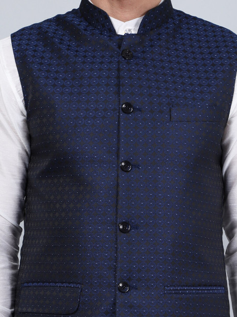 Wintage Printed Woven Nehru Jackets - Image 2