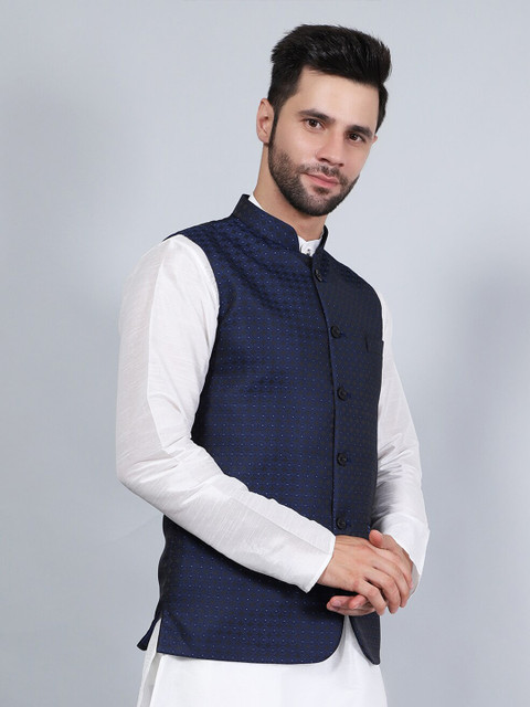 Wintage Printed Woven Nehru Jackets - Image 3