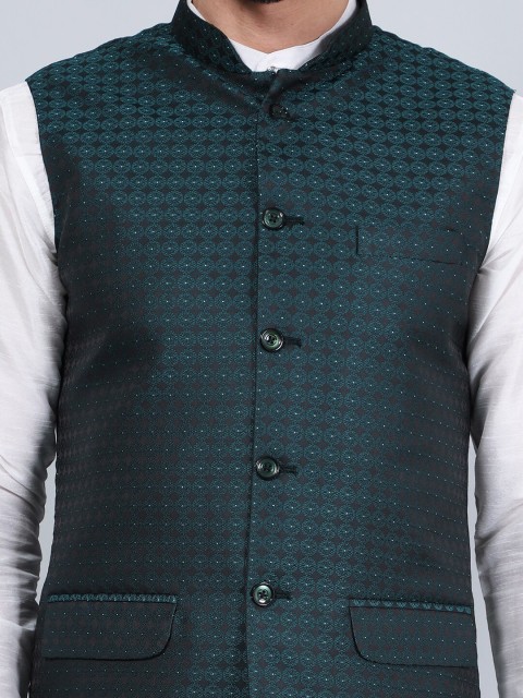Wintage Printed Woven Nehru Jackets - Image 2