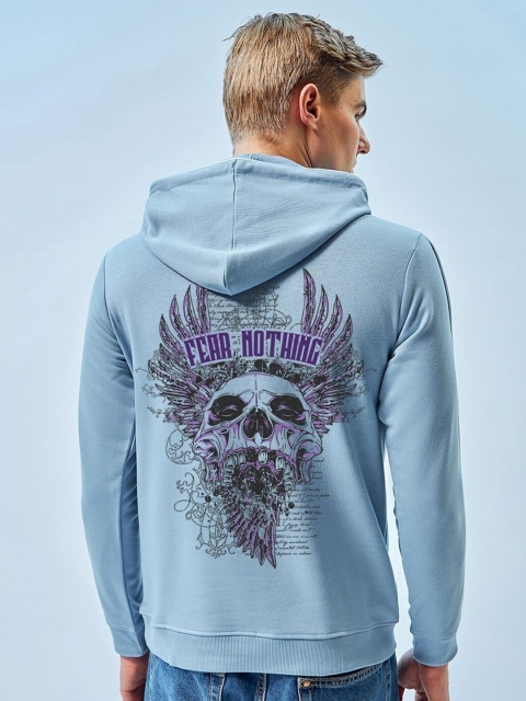 Bewakoof Men Fear Nothing Graphic Printed Hoodies - Image 5