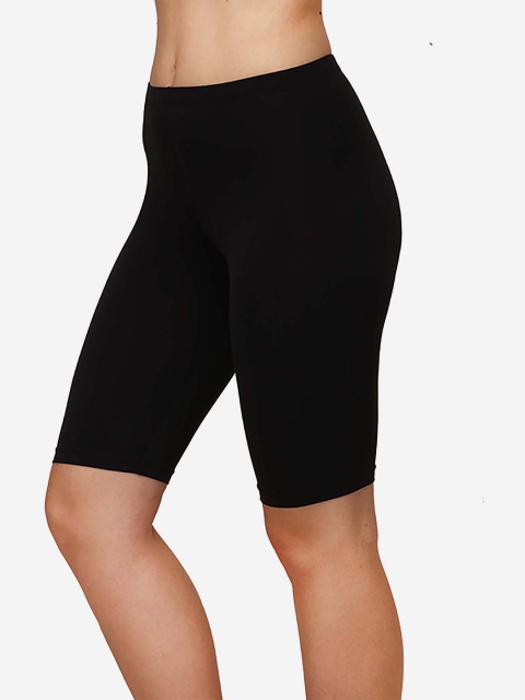 Soie Women Skinny Fit Mid Rise Cycling Sports Shorts - Image 2
