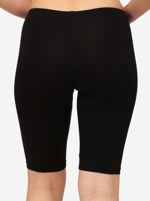 Soie Women Skinny Fit Mid Rise Cycling Sports Shorts - Image 3