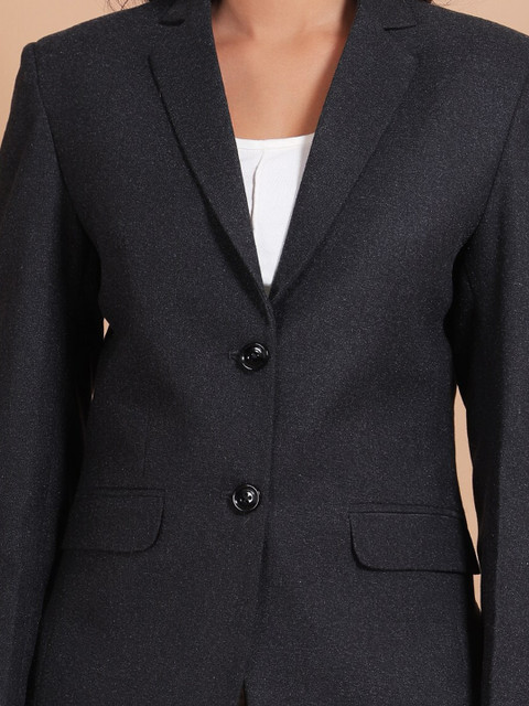 Talethread Notched Lapel Single Breasted Blazer - Image 2