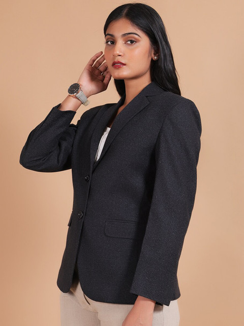 Talethread Notched Lapel Single Breasted Blazer - Image 3
