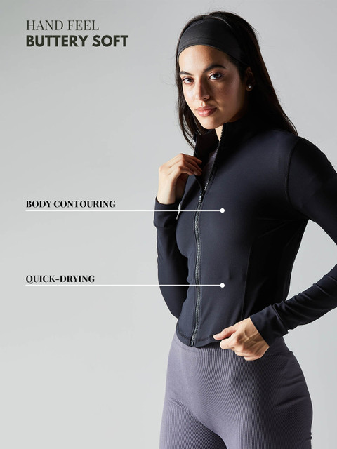 CAVA Mandarin Collar Cropped Sporty Sculptor Jacket - Image 3