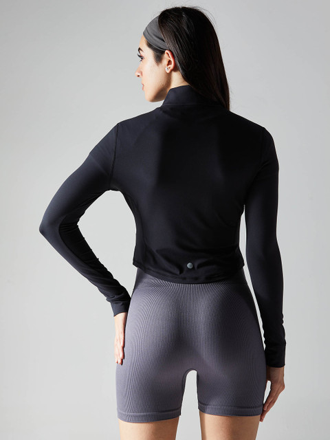 CAVA Mandarin Collar Cropped Sporty Sculptor Jacket - Image 4