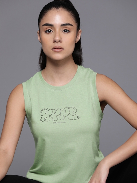 HRX by Hrithik Roshan Typography Printed Sleeveless T-shirt