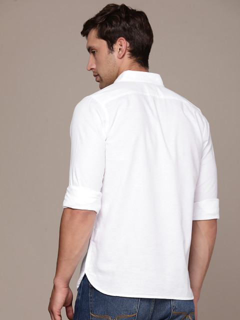 WROGN Slim Fit Solid Casual Shirt - Image 5