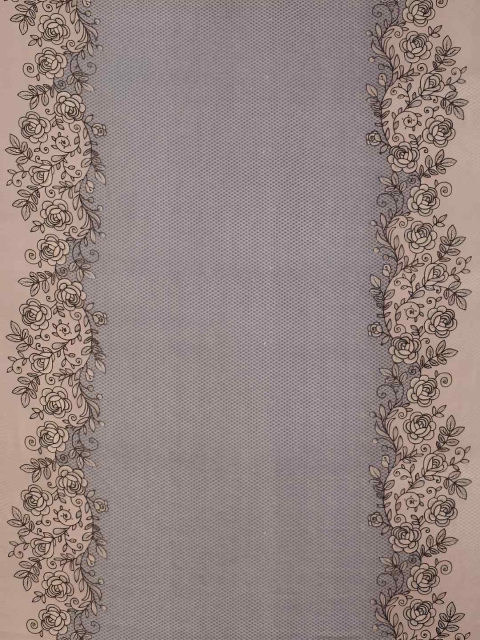 Bajo's Brown & Grey 8 Pieces Floral Printed Glace Cotton Diwan Set - Image 3