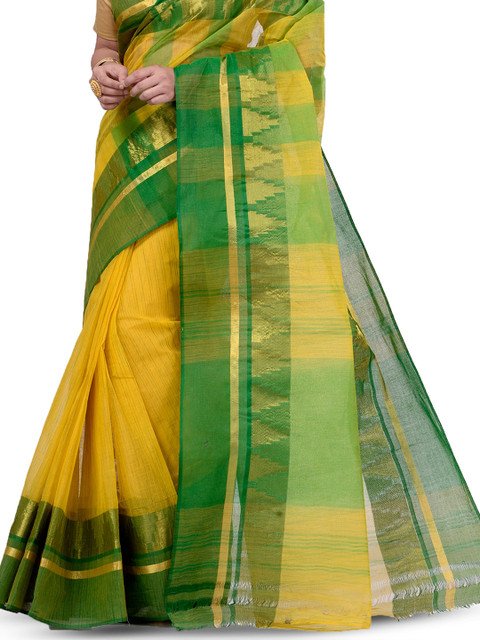 Ruuprekha Pure Cotton Taant Saree - Image 5