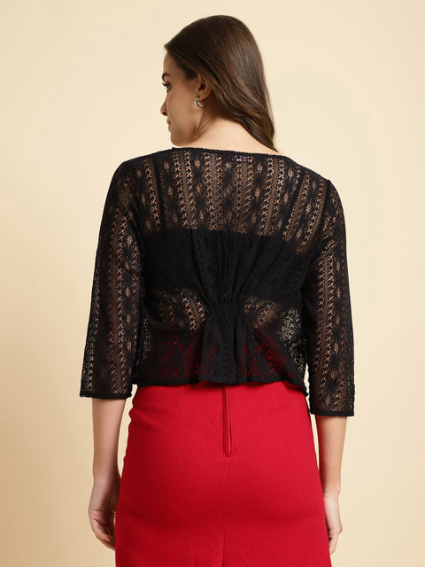 UnaOne Self Design Open Front Shrug - Image 4