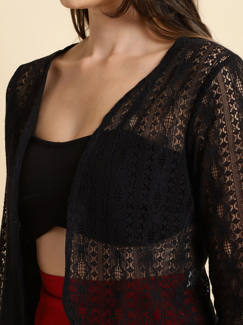 UnaOne Self Design Open Front Shrug - Image 2