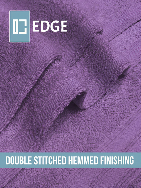 Aura Blue & Purple 2 Pieces Terry Cotton 500 GSM Towel Set - Image 3
