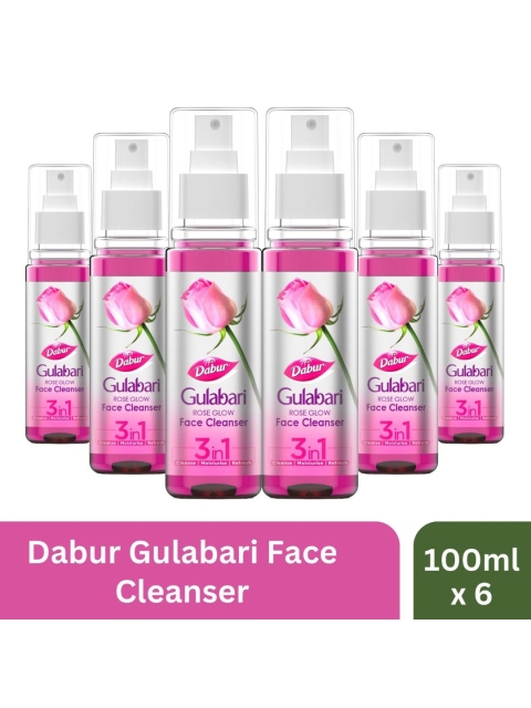 Dabur Set of 6 Gulabari Rose Glow Face Cleanser Spray - 100 ml each - Image 2