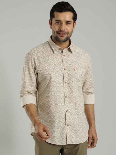 Indian Terrain Floral Printed Pure Cotton Casual Shirt