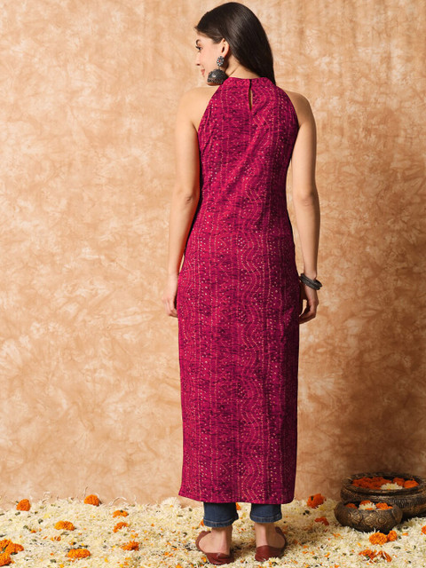 Meeranshi Bandhani Printed Cotton Kurta - Image 5
