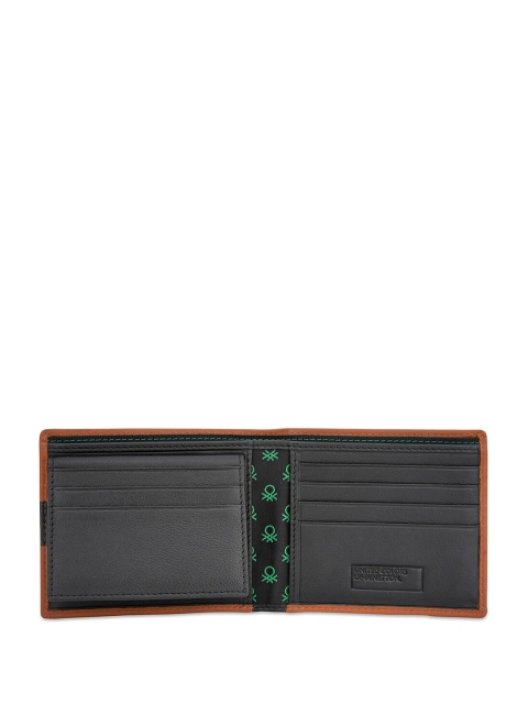 United Colors of Benetton Men Colorblocked Leather Two Fold Wallet - Image 4