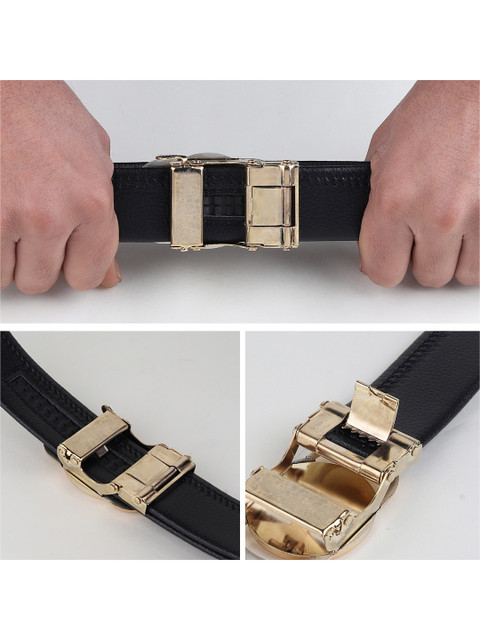 ZORO Men Textured Vegan Leather Formal Belt - Image 5