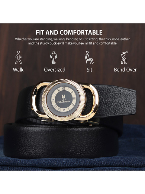 ZORO Men Textured Vegan Leather Formal Belt - Image 7